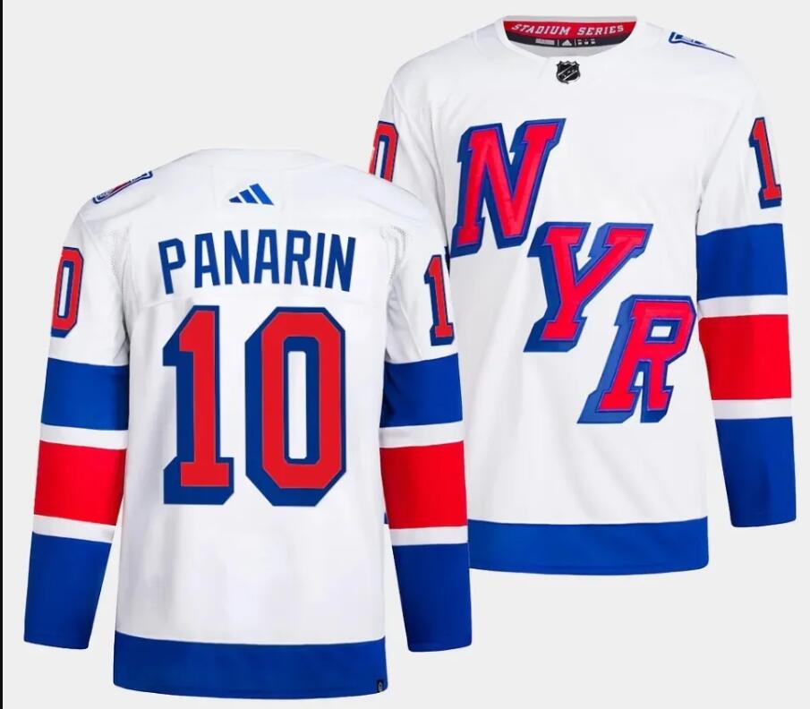 Men New York Rangers #10 Panarin white 2024 Hockey Stadium Series White Jersey->new york rangers->NHL Jersey